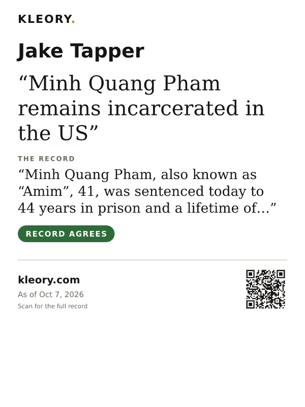 Tee with the Jake Tapper card on the front