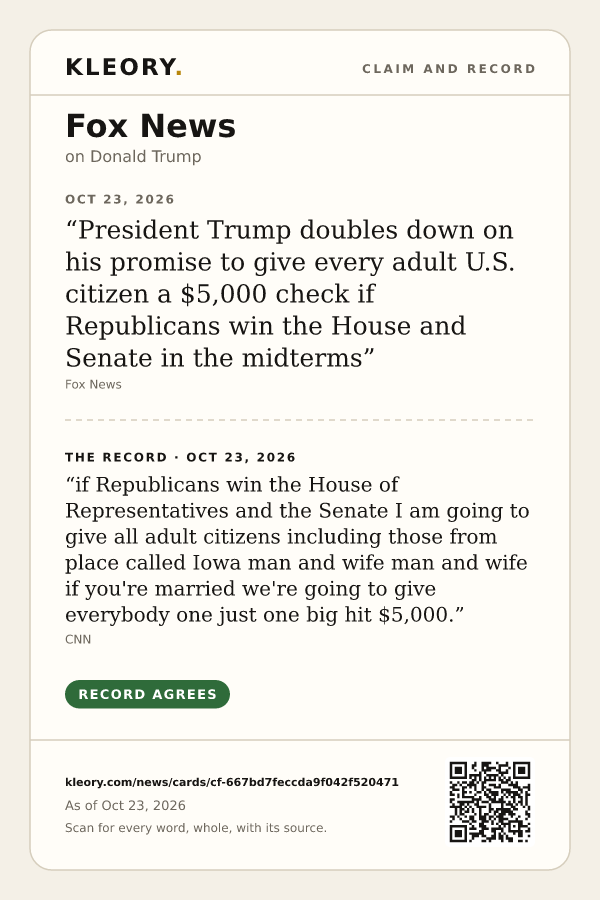 Poster of the Fox News card