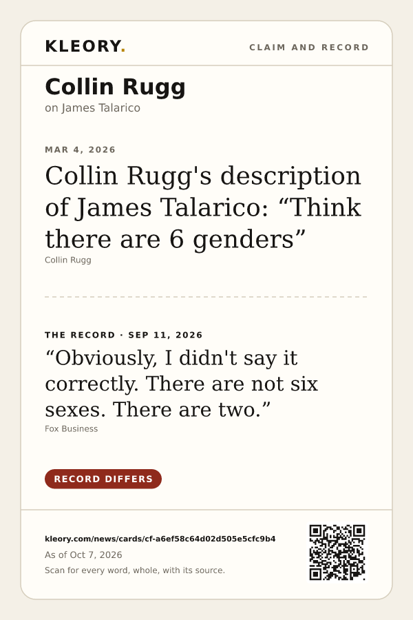Poster of the Collin Rugg card