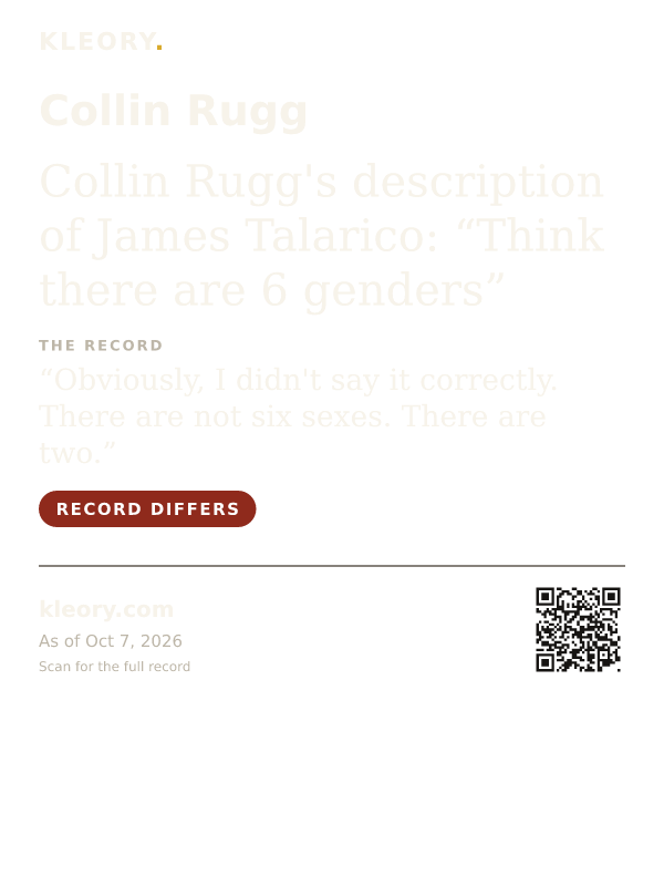 Black tee with the Collin Rugg card on the front