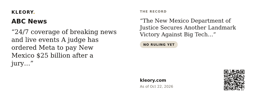 Mug with the ABC News card, quote side